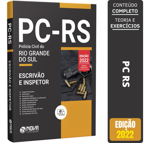 Apostila Concurso Pc Rs 2023 - Escrivão E Inspetor