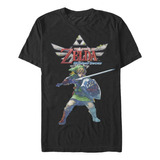 Nintendo Camiseta Para Hombre Legend Of Zelda The Skyward Sw