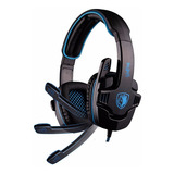 Auricular Gamer 7.1 Sades Wolfang Sa-901 Usb Headset Usb Color Negro