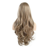 Peluca Sintética Larga Rizada Cabello Cosplay Natural Rubia