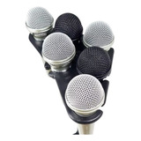 Suporte Descanso Para 6 Microfones Tipo Pedestal Para Igreja