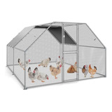 Metal Chicken Coop Walk-in Poultry Cage Hen Run Cage Fla Eem