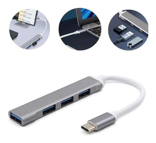 Adaptador Macbook Air - Macbook Pro Usb C Para 4 Ptas Usb