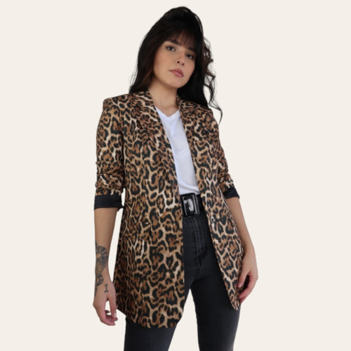 Max Blazer Feminino Alfaiataria Modelo Longo Acinturado