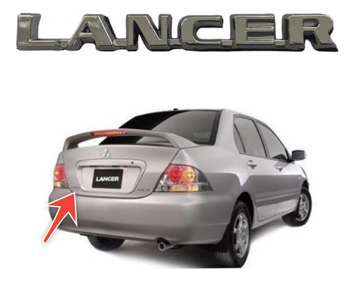 Emblema Lancer Maleta Trasera Mitsubishi Lancer 2005 Al 2015 Foto 2