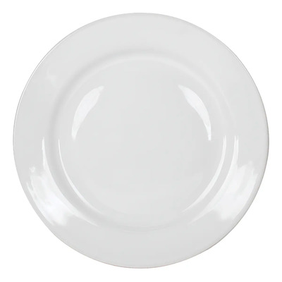 12 Platos Trinche De Ceramica Linea Americana 23 Cm Vencort Color Blanco Plato Trinche | Meses sin interés