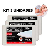 Kit 3 Travesseiros Nasa Viscoelástico Slim Conforto E