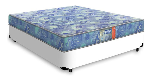 Cama Box Casal + Colchão De Espuma D20 - Gazin Supreme 138cm