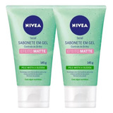 Kit Com 2 Sabonetes Facial Gel Nivea Controle Do Brilho 150g