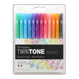 Marcadores Tombow Twintone Set X 12 Unidades