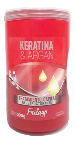 Tratamiento De Keratina Y Argan Frilayp Baño Capilar 1 Kilo