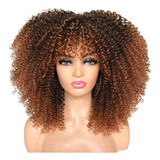 Peruca Lace Fibra Orgânica Afro Cacheada 45cm Uso Diário 