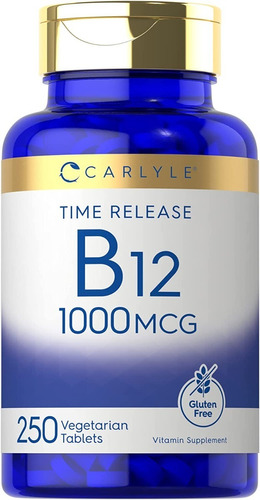 Vitamina B12 1000 Mcg (250 Tabletas) Carlyle Hecho En Usa