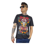 Playera Larva Catrina Tradición Arte Mexicano