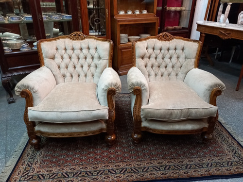 Manyantiques - Par De Antiguos Sillones Franceses Luis Xvi.