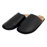 Pantufa Chinelo Quarto Couro Sintético Veludo Masculino