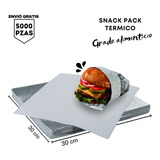 5000 Hojas Papel Aluminio Térmico Para Comida Rápida 30x30cm