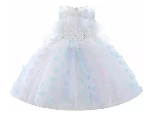Vestido Fiesta Niña Bebé Elegante Boda Princesa 1 A 7años
