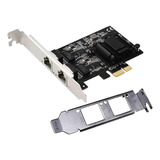 Tarjeta De Red Pcie Gigabit De Doble Puerto, Reemplazo 2,5g