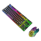 Juego De Teclado Y Mouse Iluminados Rgb Inalámbricos Para