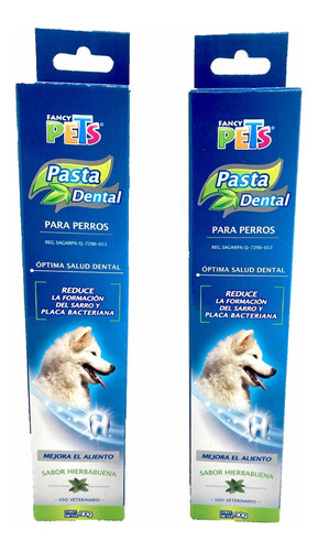 Pasta De Dientes (2 Pzas) P/ Perros De 90 Grs C/u