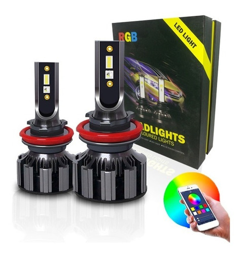 Kit Led Cree Rgb App Bluetooth H7 H1 H3 H11 Maxima Calidad  