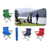 Silla Plegable Playa Camping Pesca Picnic Porta Vaso + Bolso