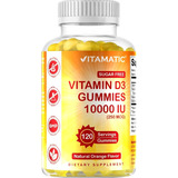 Vitamina D3 10.000ui Gomitas Sin Azúcar P/ 4 Meses!!!