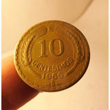 Moneda 10 Centesimos. Chile 1966