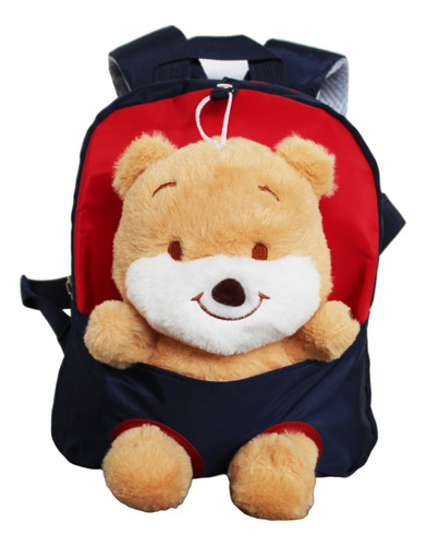 Mochila Infantil Para Preescolar, Niños Pequeños, Mochila De Oso De Peluche Desmontable Diseño Encantador, Resistente, Cómoda, Espaciosa Para Juguetes