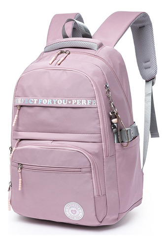 Mochila Feminina Reforçada Bolsa Espaçosa Antifurto Notebook Cor Violeta