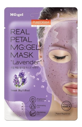 Purederm Real Petal Mg: Gel Mask Lavender Máscara 1 Unidad Tipo De Piel Todo Tipo