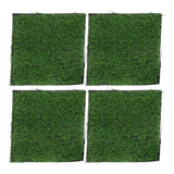 Alfombra De Césped Artificial, 4 Unidades, Para Plantas, Cés