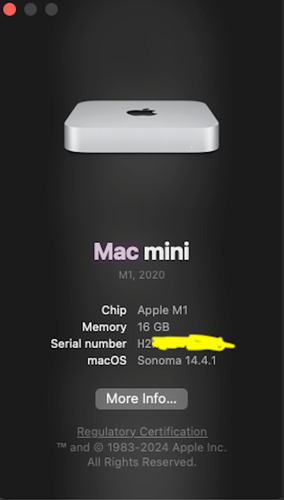 Apple Mac Mini 2020 | M1 3.2ghz | 16gb Ram | 2tb Ssd | Usado