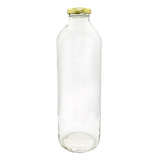 Botella Vidrio Jugo Agua 910 Cc Tapa Rosca Pack X24 