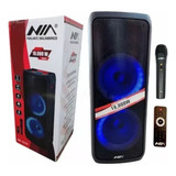 Cabina Sonido Recargable Parlante Nia 18000w Micrófono 2319