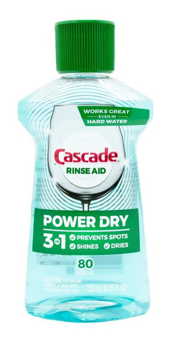 Cascade Rinse Aid Power Dry Abrillantador Lavavajillas 250ml