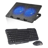 Base Suporte Notebook Nbc-50bk Teclado Mouse Sem Fio 