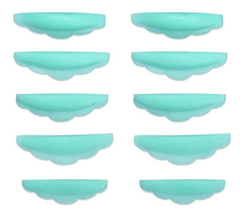 Bob De Silicone Pads P/ Lash Lifting Cílios - 5 Pares Verde