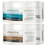 Peeling Laranja E Máscara Clareadora Facial Corpo Vita Derm