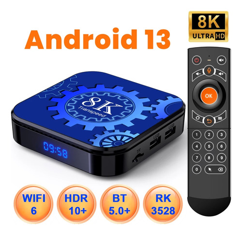 128gb Rom 4gb Ram Android 13 Tv Box Wifi Bluetooth