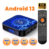 128gb Rom 4gb Ram Android 13 Tv Box Wifi Bluetooth