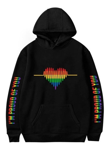 Moletom Blusa Lgbt Orgulho Bandeira Coração