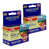 Tinta Pack X2 Hp 664 Xl Color 21ml Y Negro  22ml Oferta