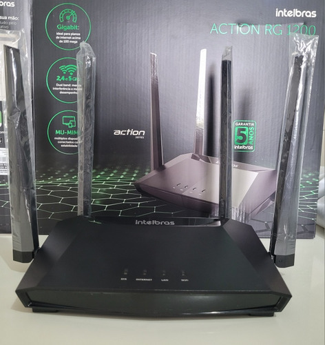 Roteador Gigabit Dual Band Intelbras Action Rg 1200