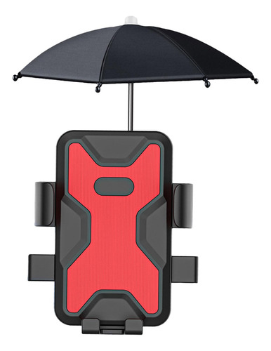 Suporte De Telefone Guarda-chuva Para Guiador Vermelho