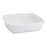 Travessa Quadrada Porcelana Branca 780ml Assadeira