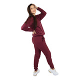 Conjunto De Moletom Feminino Forrado Quente - Inverno