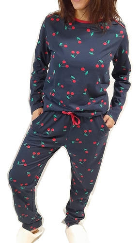 Pijama Dama Buzo Y Pantalón Cerezas Wassarette 42241