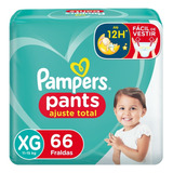 Fralda Descartável Infantil Sem Gênero Pants Ajuste Total Xg 66 Unidades Pampers